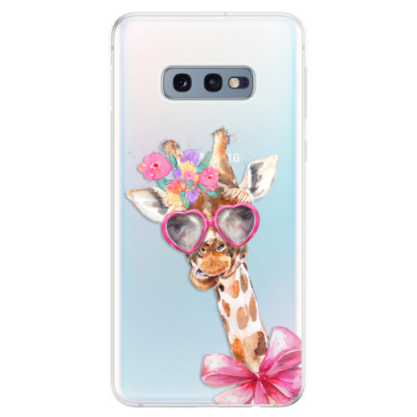 Odolné silikonové pouzdro iSaprio - Lady Giraffe - Samsung Galaxy S10e