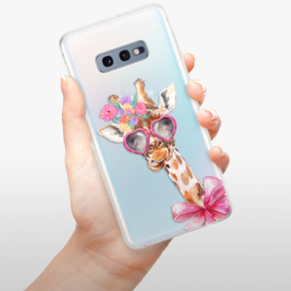 Silikonové pouzdro iSaprio - Samsung Galaxy S10e - Žirafa Dámička