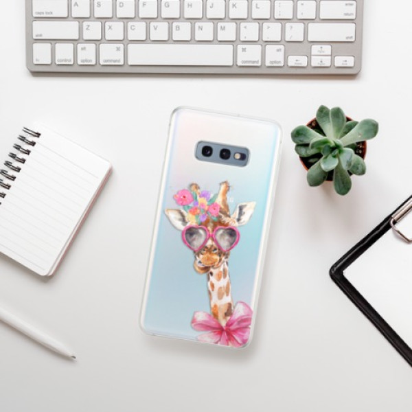Silikonové pouzdro iSaprio - Samsung Galaxy S10e - Žirafa Dámička