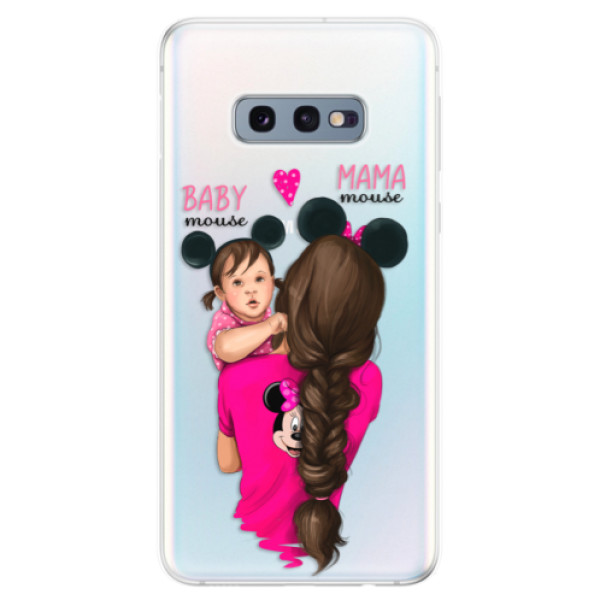 Silikonové odolné pouzdro iSaprio Mama Mouse Brunette and Girl na mobil Samsung Galaxy S10e (Silikonový odolný kryt, obal, pouzdro iSaprio Mama Mouse Brunette and Girl na mobilní telefon Samsung Galaxy S10e)