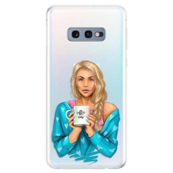 Odolné silikonové pouzdro iSaprio - Coffe Now - Blond - Samsung Galaxy S10e