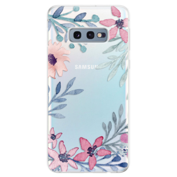 Odolné silikonové pouzdro iSaprio - Leaves and Flowers - Samsung Galaxy S10e