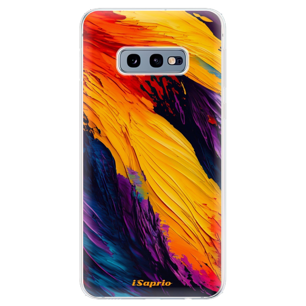 Odolné silikonové pouzdro iSaprio - Orange Paint - Samsung Galaxy S10e