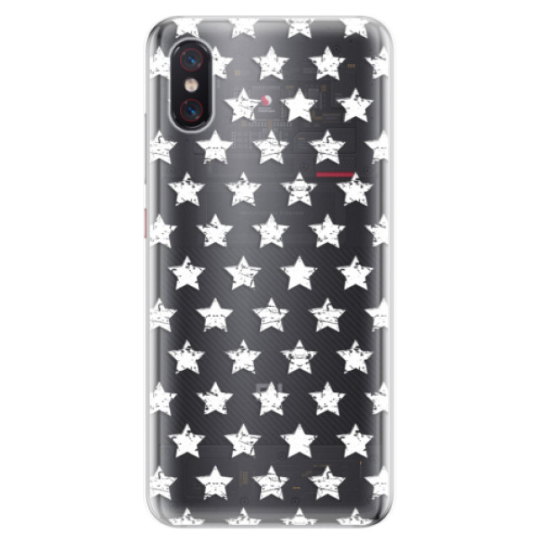 Odolné silikonové pouzdro iSaprio - Stars Pattern - white - Xiaomi Mi 8 Pro