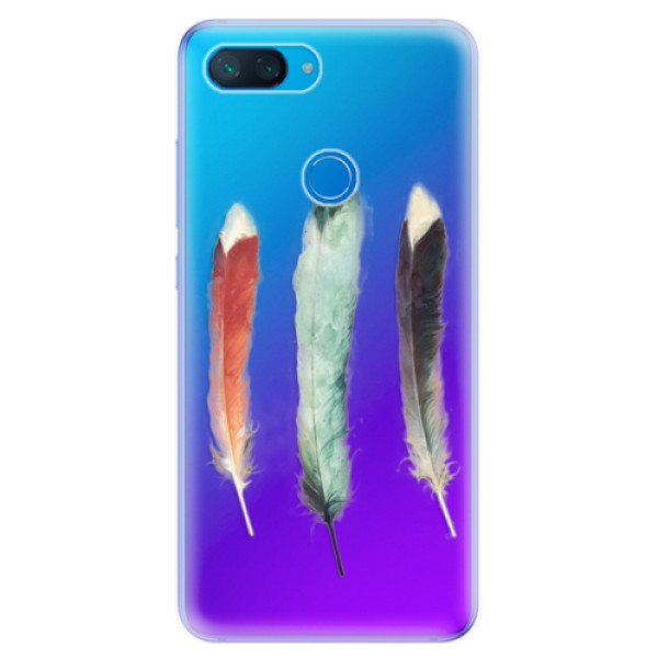 Odolné silikonové pouzdro iSaprio - Three Feathers - Xiaomi Mi 8 Lite
