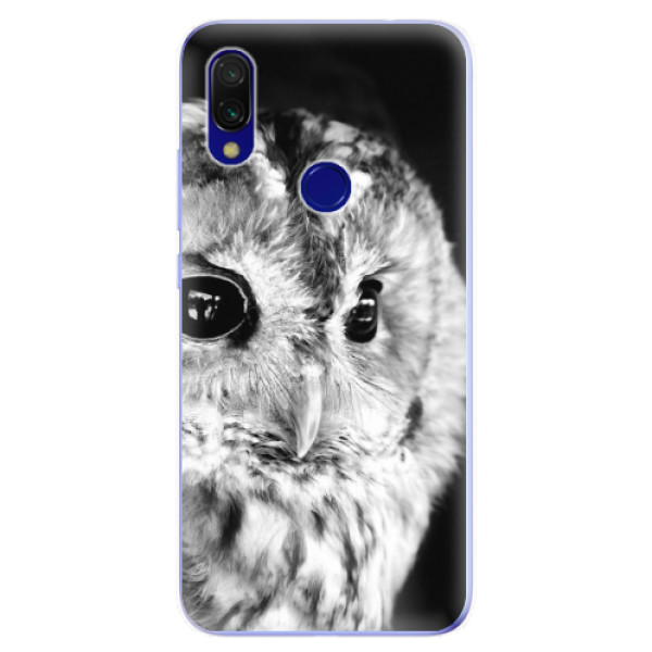 Odolné silikonové pouzdro iSaprio - BW Owl - Xiaomi Redmi 7