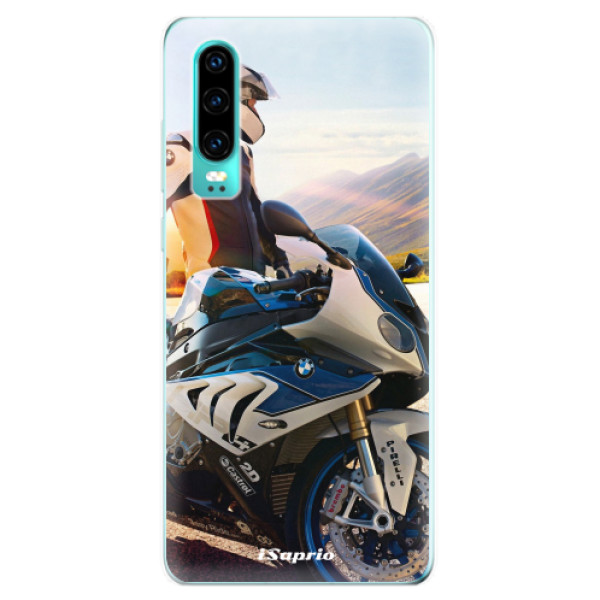 Odolné silikonové pouzdro iSaprio - Motorcycle 10 - Huawei P30