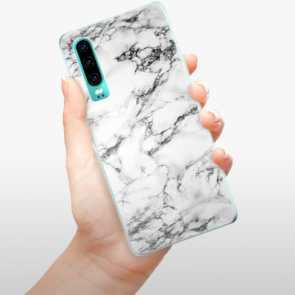 Silikonové pouzdro iSaprio - Huawei P30 - Bílý Mramor 01