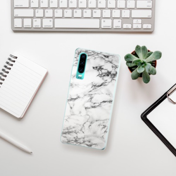 Silikonové pouzdro iSaprio - Huawei P30 - Bílý Mramor 01