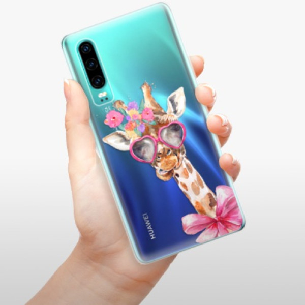Silikonové pouzdro iSaprio - Huawei P30 - Žirafa Dámička