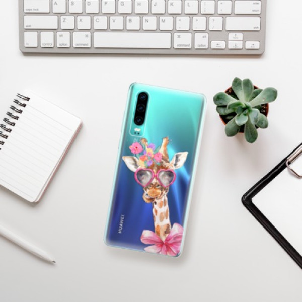 Silikonové pouzdro iSaprio - Huawei P30 - Žirafa Dámička