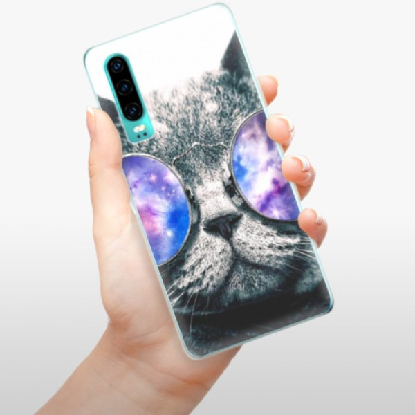Silikonové pouzdro iSaprio - Huawei P30 - Galaktická Číča