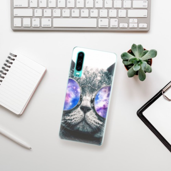 Silikonové pouzdro iSaprio - Huawei P30 - Galaktická Číča