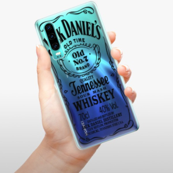Silikonové pouzdro iSaprio - Huawei P30 - Transparentí Black Jack