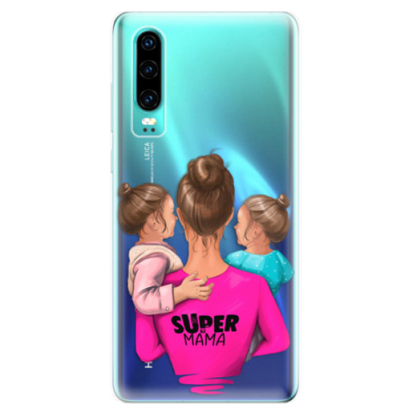 Odolné silikonové pouzdro iSaprio - Super Mama - Two Girls - Huawei P30