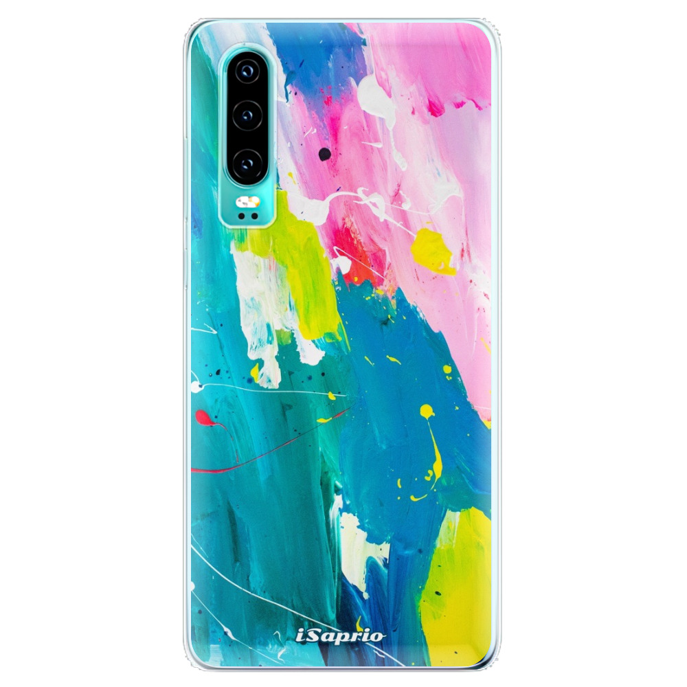 Odolné silikonové pouzdro iSaprio - Abstract Paint 04 - Huawei P30
