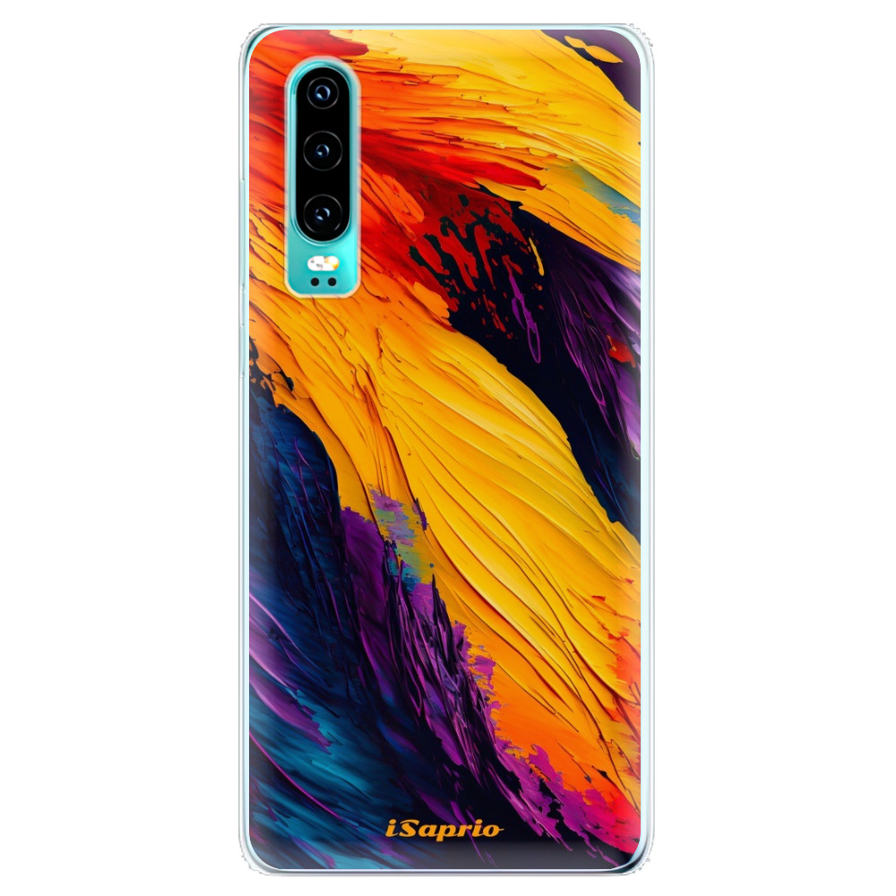 Odolné silikonové pouzdro iSaprio - Orange Paint - Huawei P30