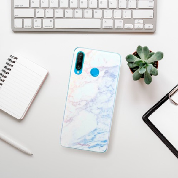 Silikonové pouzdro iSaprio - Huawei P30 Lite - Duhový Mramor 10