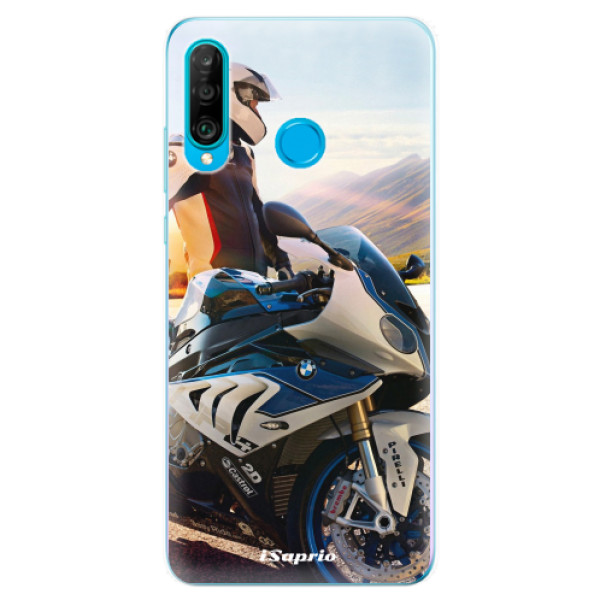 Odolné silikonové pouzdro iSaprio - Motorcycle 10 - Huawei P30 Lite