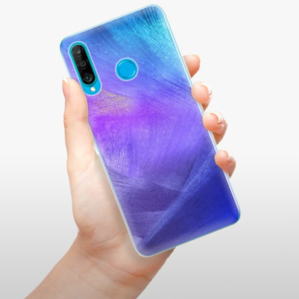 Silikonové pouzdro iSaprio - Huawei P30 Lite - Fialové Peří