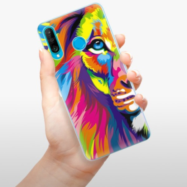 Silikonové pouzdro iSaprio - Huawei P30 Lite - Duhový Lev