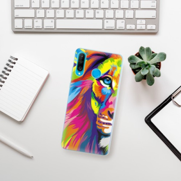Silikonové pouzdro iSaprio - Huawei P30 Lite - Duhový Lev