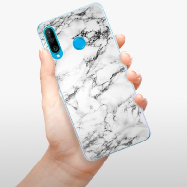 Silikonové pouzdro iSaprio - Huawei P30 Lite - Bílý Mramor 01