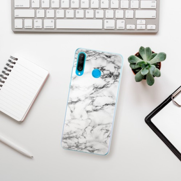 Silikonové pouzdro iSaprio - Huawei P30 Lite - Bílý Mramor 01