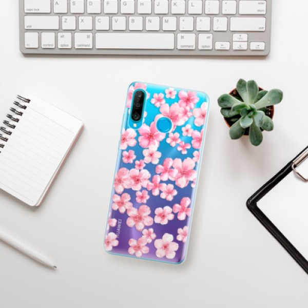 Silikonové pouzdro iSaprio - Huawei P30 Lite - Malé Růžové Květy 05