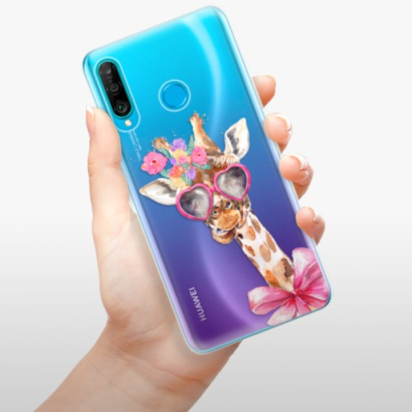 Silikonové pouzdro iSaprio - Huawei P30 Lite - Žirafa Dámička