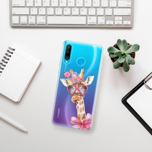 Silikonové pouzdro iSaprio - Huawei P30 Lite - Žirafa Dámička