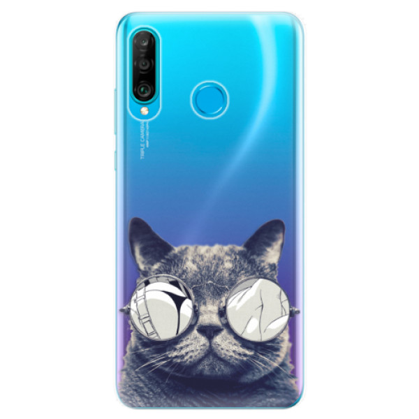 Odolné silikonové pouzdro iSaprio - Crazy Cat 01 - Huawei P30 Lite