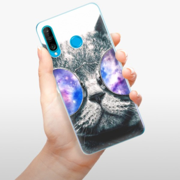 Silikonové pouzdro iSaprio - Huawei P30 Lite - Galaktická Číča