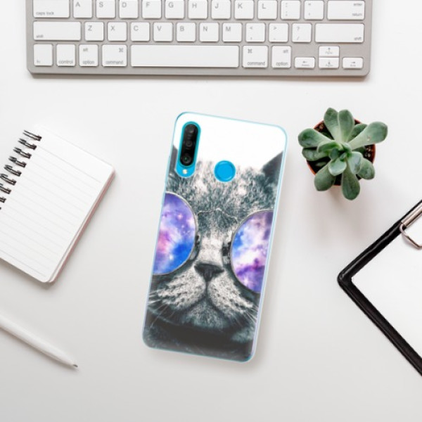 Silikonové pouzdro iSaprio - Huawei P30 Lite - Galaktická Číča