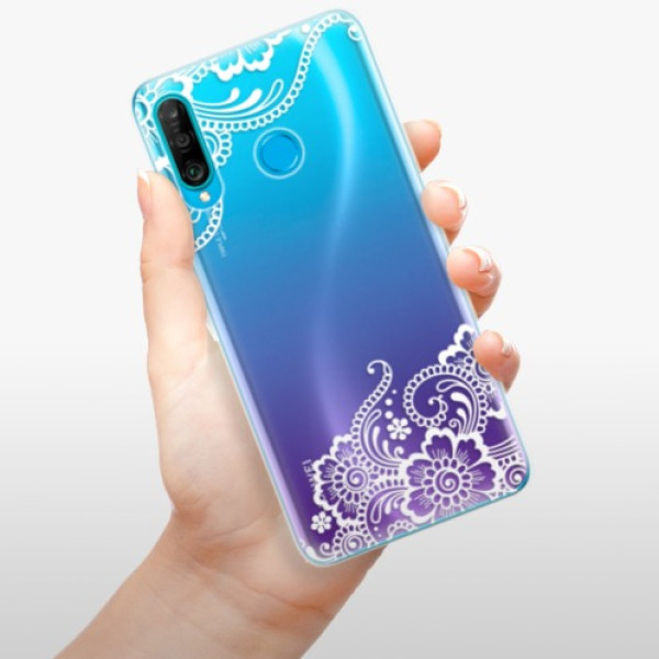Silikonové pouzdro iSaprio - Huawei P30 Lite - Bílá Krajka 02