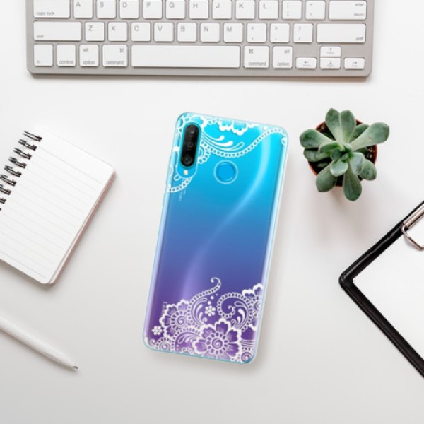 Silikonové pouzdro iSaprio - Huawei P30 Lite - Bílá Krajka 02