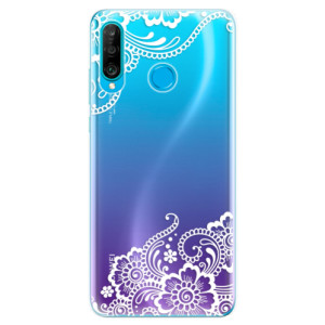 Silikonové pouzdro iSaprio - Huawei P30 Lite - Bílá Krajka 02