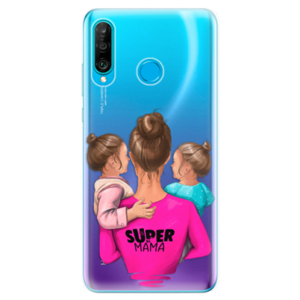 Silikonové odolné pouzdro iSaprio Super Máma Two Girls na mobil Huawei P30 Lite (Silikonový odolný kryt, obal, pouzdro iSaprio Super Máma Two Girls na mobilní telefon Huawei P30 Lite)