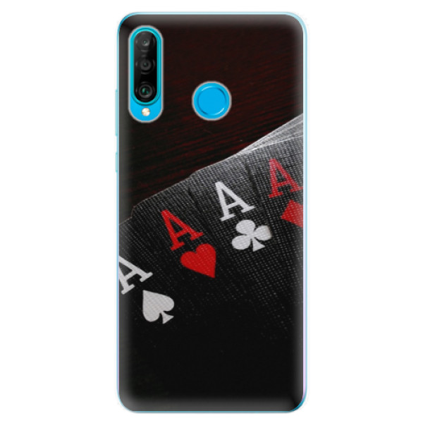 Silikonové odolné pouzdro iSaprio Poker na mobil Huawei P30 Lite (Silikonový odolný kryt, obal, pouzdro iSaprio Poker na mobilní telefon Huawei P30 Lite)