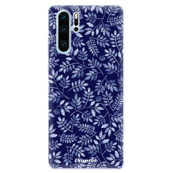 Silikonové odolné pouzdro iSaprio Blue Leaves 05 na mobil Huawei P30 Pro (Silikonový odolný kryt, obal, pouzdro iSaprio Blue Leaves 05 na mobilní telefon Huawei P30 Pro)