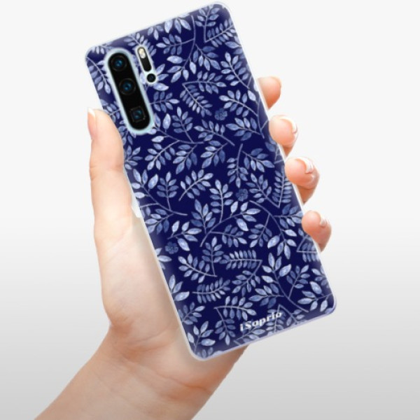 Silikonové pouzdro iSaprio - Huawei P30 Pro - Blue Leaves 05