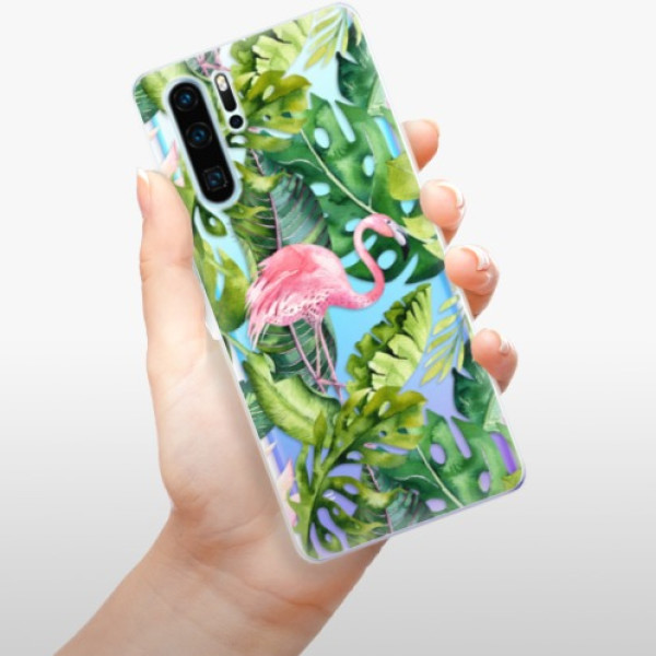 Silikonové pouzdro iSaprio - Huawei P30 Pro - Plameňák v Džungli 02