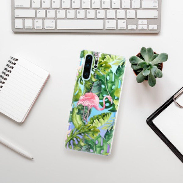 Silikonové pouzdro iSaprio - Huawei P30 Pro - Plameňák v Džungli 02