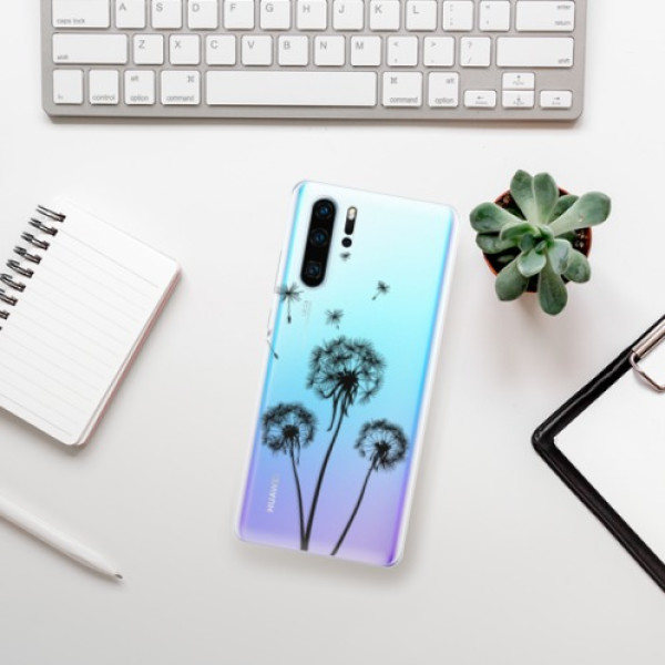 Silikonové pouzdro iSaprio - Huawei P30 Pro - Tři Černé Pampelišky