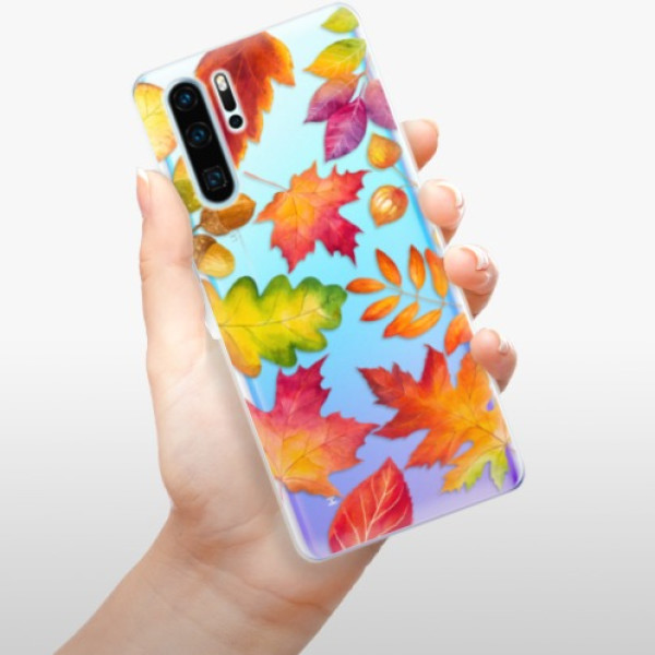 Silikonové pouzdro iSaprio - Huawei P30 Pro - Podzimní Lístečky