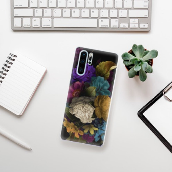 Silikonové pouzdro iSaprio - Huawei P30 Pro - Temné Květy