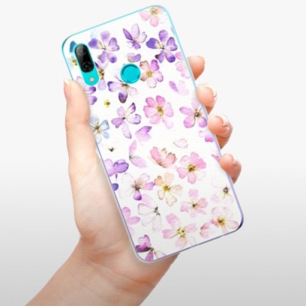 Silikonové pouzdro iSaprio - Huawei P Smart 2019 - Fialové Kvítky