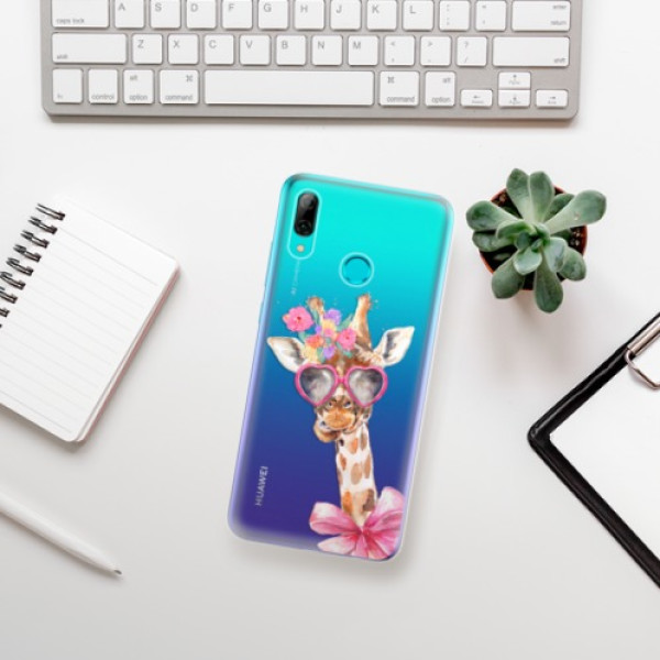 Silikonové pouzdro iSaprio - Huawei P Smart 2019 - Žirafa Dámička