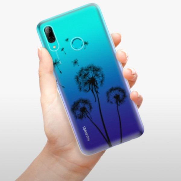 Silikonové pouzdro iSaprio - Huawei P Smart 2019 - Tři Černé Pampelišky