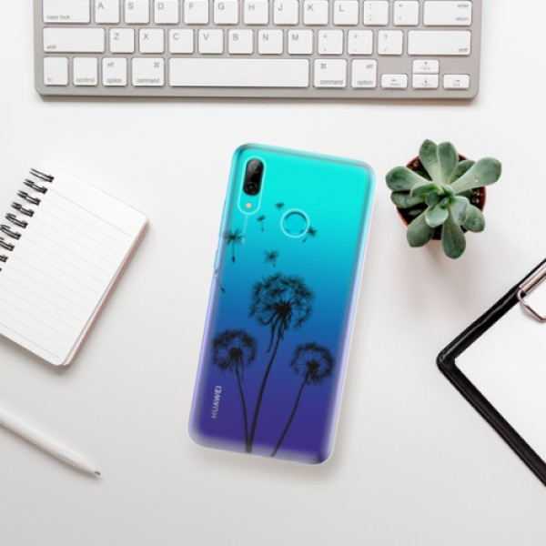 Silikonové pouzdro iSaprio - Huawei P Smart 2019 - Tři Černé Pampelišky